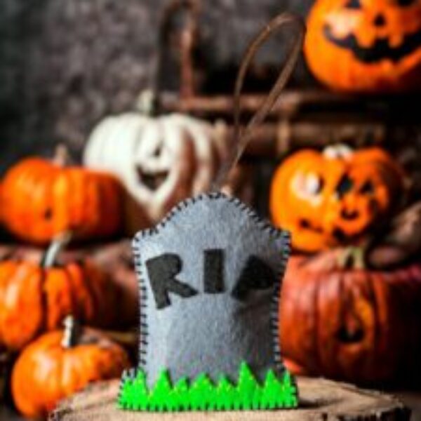 felt Halloween gravestone decoration