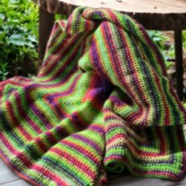 Crochet baby blanket (multi colour )