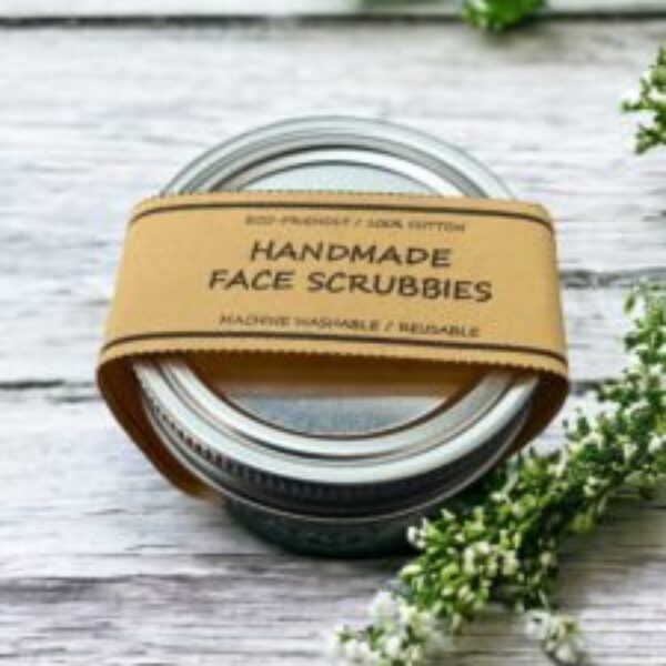Handmade face scrubbies (cream)