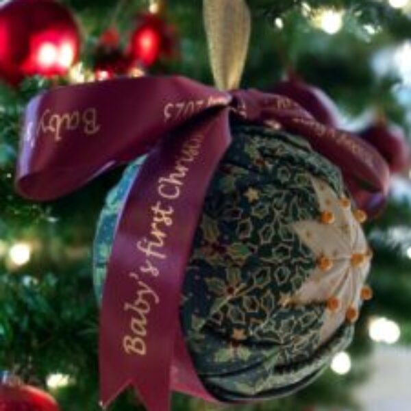 Vintage baby’s first Christmas Bauble