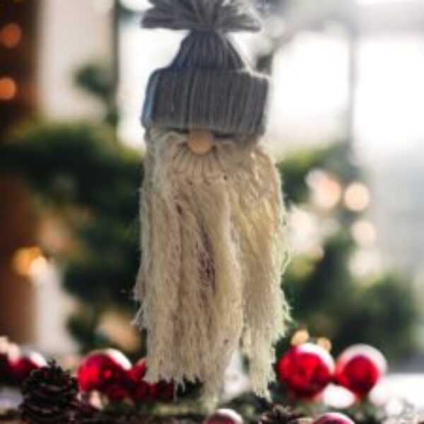 Handmade Christmas tree gonk decoration