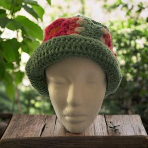 Hand crochet granny square hat