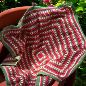 Crochet cot/pram cover blanket